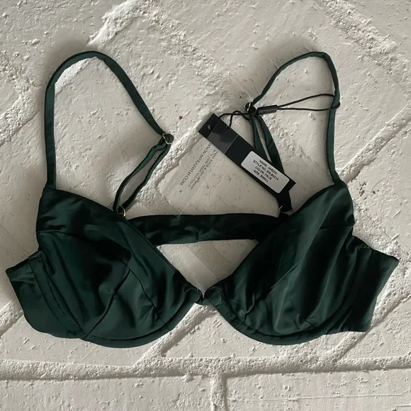 Myra Swim Two Piece Set NWT, Size S Jardin top paired w Hugo bottoms, Color Palm - Picture 7 of 13